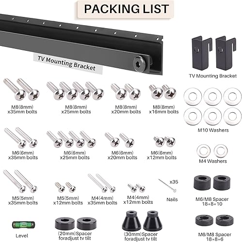 Miniatura 6 de Soporte de pared para TV sin pernos, soporte de TV sin taladros para 32 a 75 pulgadas, soporte de TV sin pernos para paneles de yeso con