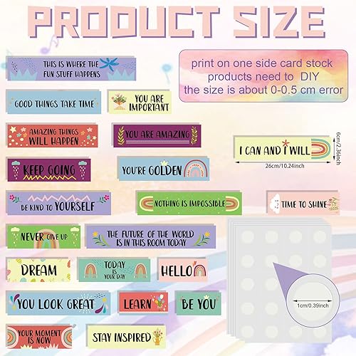 Miniatura 2 de Hotop 42 carteles inspiradores de mentalidad de crecimiento, carteles motivacionales para el aula, tablón de anuncios, decoración del hogar, aula,