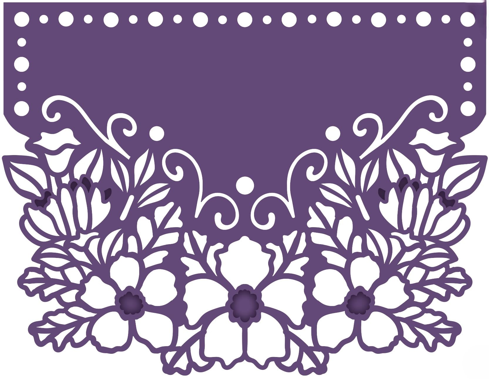Creative Expressions Metal Sue Wilson Frames & Tags Floral Dream Cover Plate Craft Die, 5.4 X 4.2 In