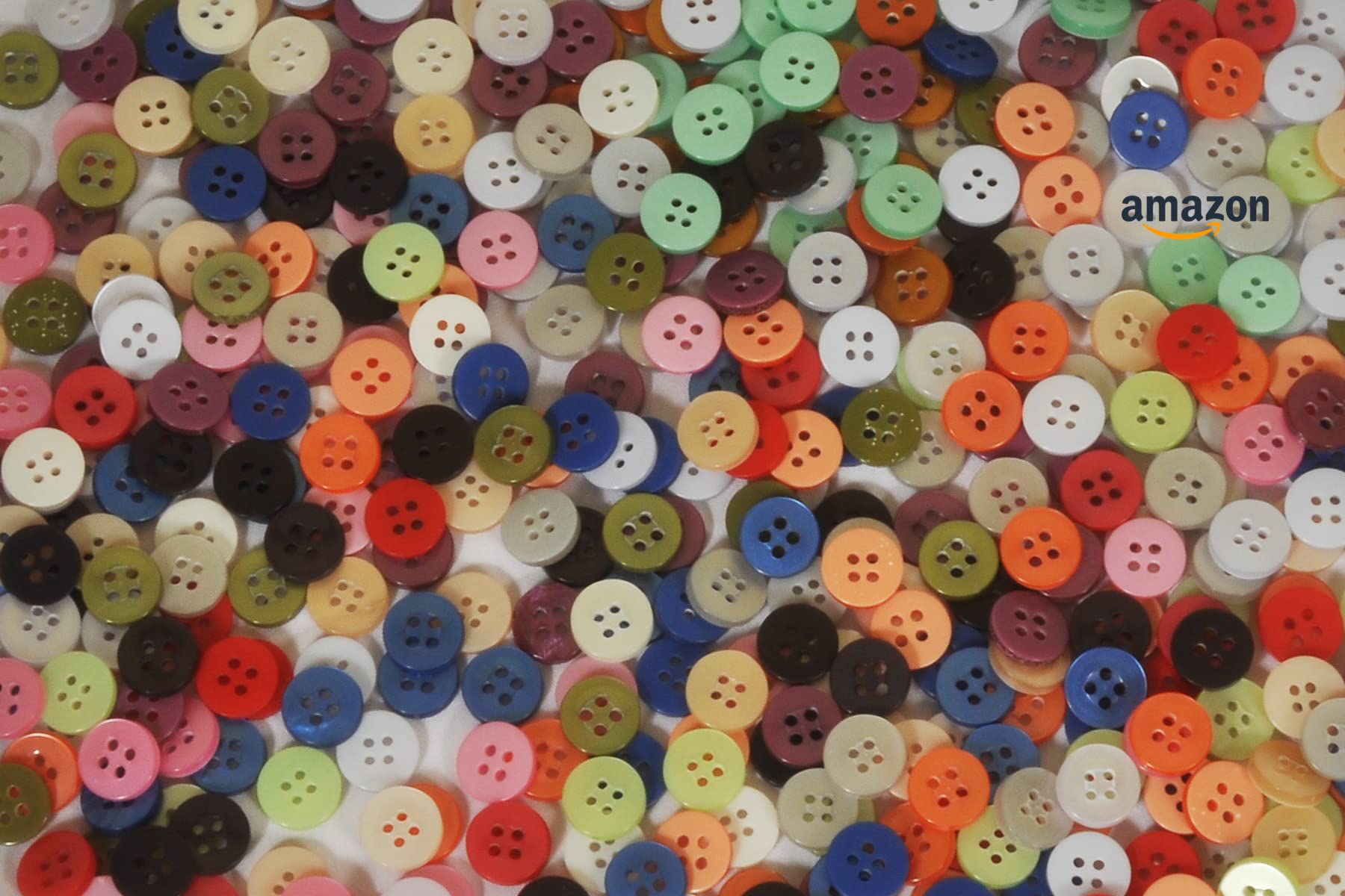 CINAKO - Multi Color Shirt Buttons 4 Hole Buttons Pack of 400 Piece/ 20 Piece x 20 Colors Inside/ Arts and Craft Button/ Shirts Button for Men and Women