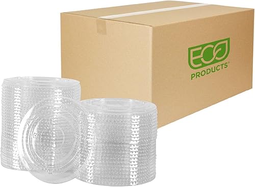 Miniatura 1 de Eco-Products BlueStripe - Tapas planas de plástico reciclado, caja de 1000, se adapta a vasos de plástico de 9 a 24 onzas, hechas de 30% botellas de