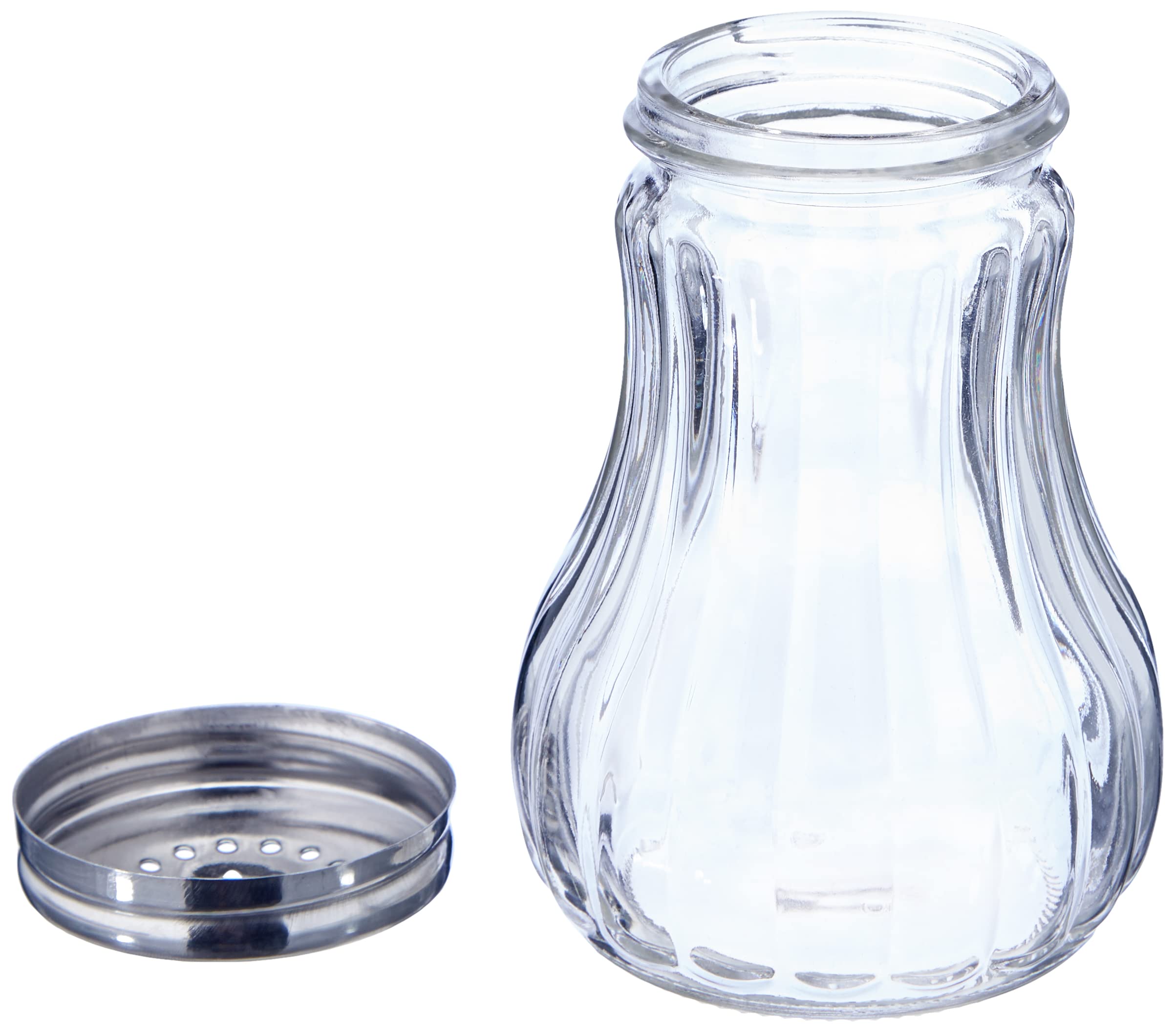 IBILI Cheese Shaker 250 ml of Stainless Steel/Glass, Transparent/Silver, 9 x 9 x 12 cm