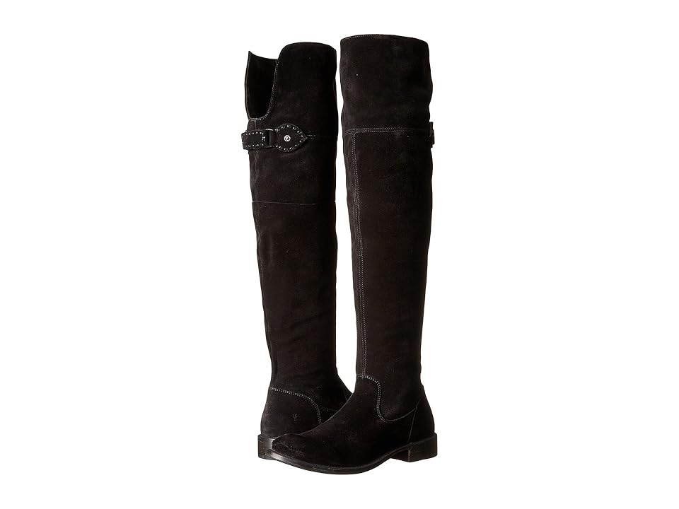 

Frye Shirley Over-The-Knee (Black Oiled Suede) Women's Boots