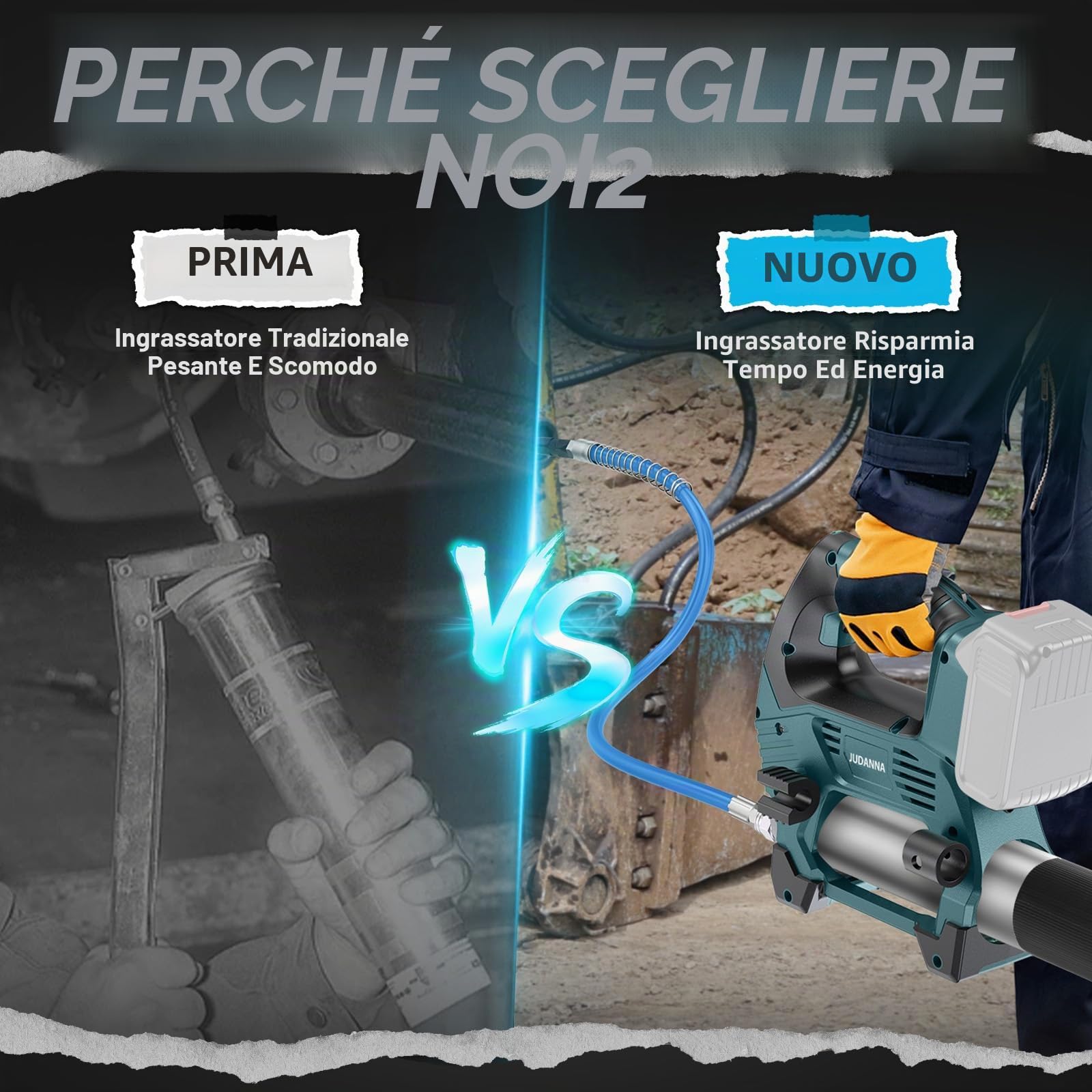 Pressa per grasso a batteria Makita da 18 V, 12000 PSI, 170 g/min, batteria elettrica 18 V, motore brushless, luce LED, regolazione della velocità a 3 livelli per macchine pesanti (senza batteria e