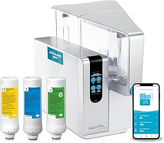 AquaTru Classic Smart Alkaline Countertop Water Purifier | App-Connected 4-Stage RO System Removes Forever Chemicals, Lead & Fluoride | Adds Healthy Minerals | No Plumbing