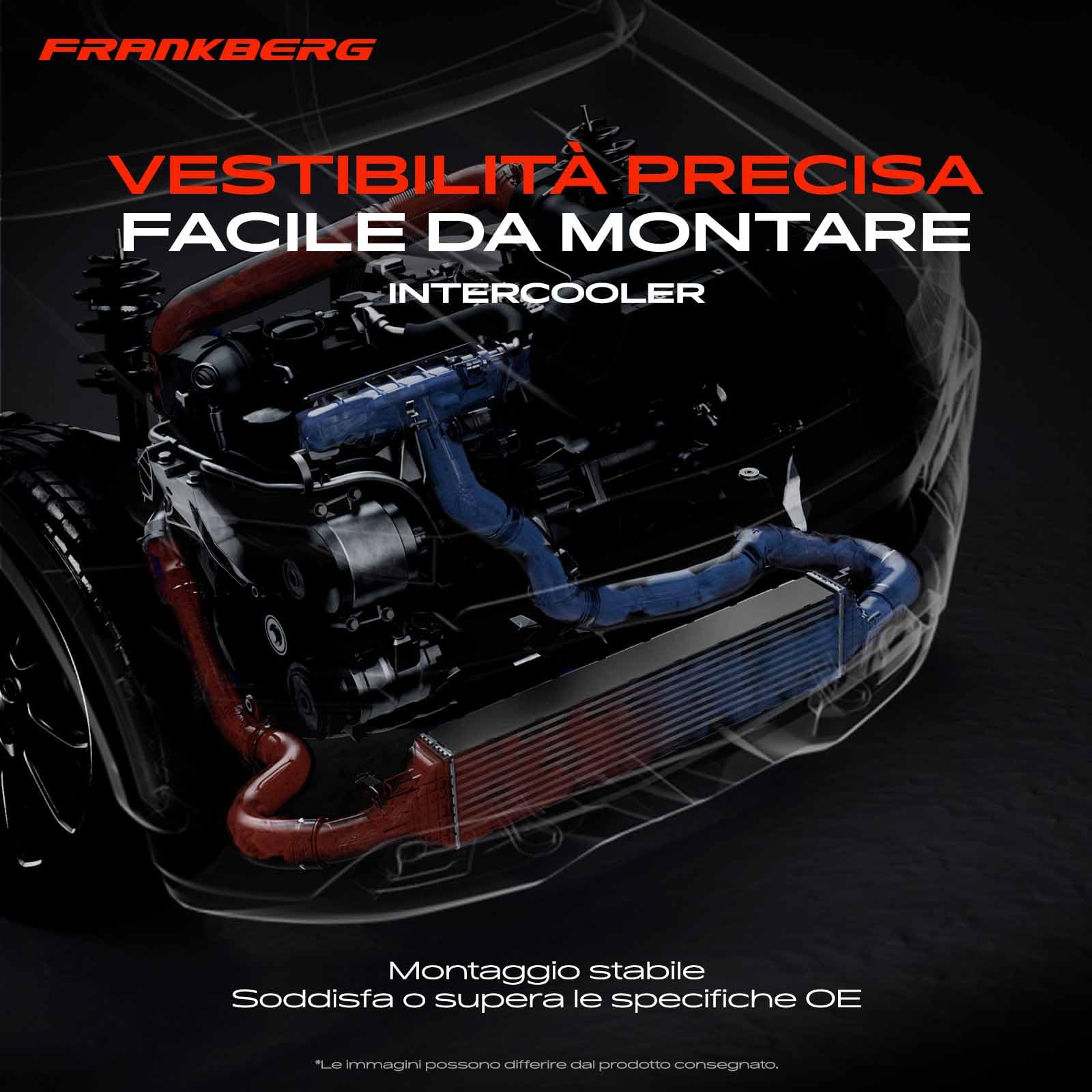 Frankberg Intercooler Compatibile con A4 Avant 8K5 2.0L Q5 8RB 2.0L A4 Avant 8K5 1.8L A4 8K2 1.8L A6 Avant 4G5 4GD 2.0L Replace# 8K0145805P