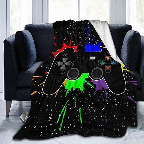 Manta fresca con joystick de videojuegos para videojuegos, ropa de cama suave, cálida y acogedora manta de franela de vellón de felpa, regalos para disponible en Yaxa Colombia
