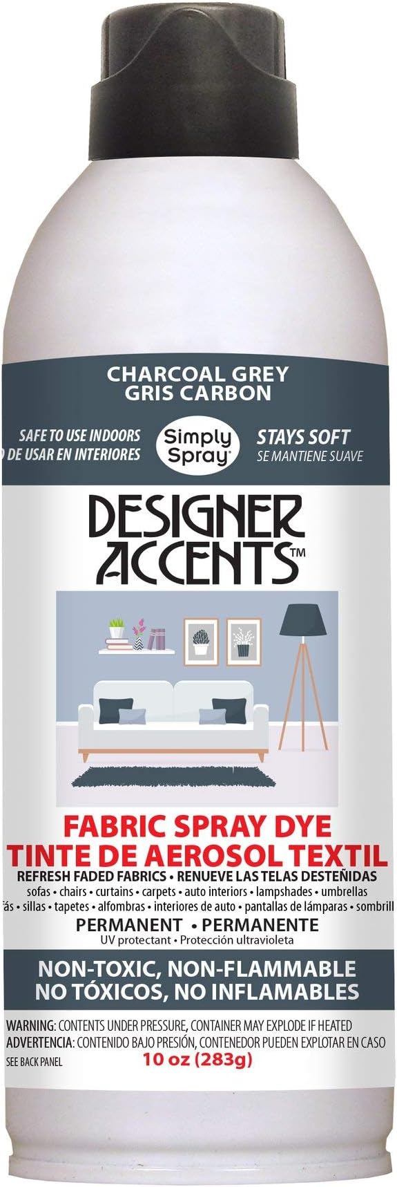 Simply Spray Upholstery Spray Paint - CHARCOAL GREY