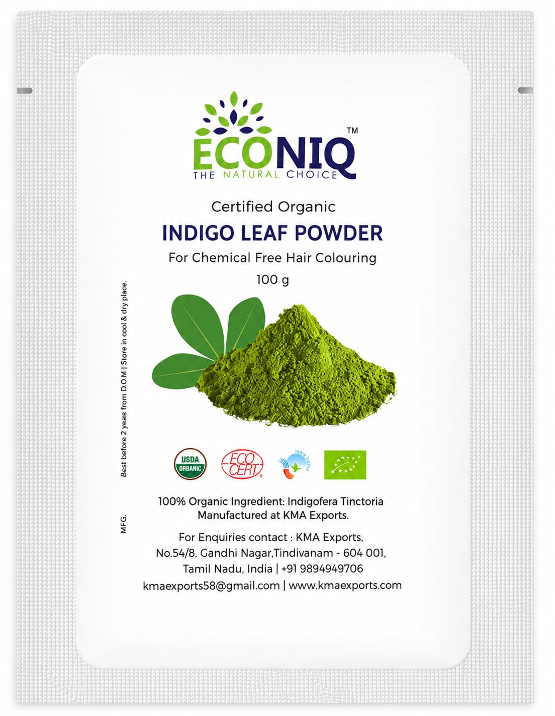 Organic Indigo Leaves Powder for Natural Hair Colour 100g | No Added Preservatives Avuri Leaf Indigo Powder Organic for Hair-picture-25
