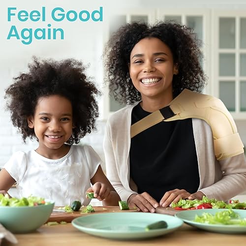 Miniatura 3 de Vive - Soporte estabilizador de hombro, funda de compresión para recuperación de lesiones de manguito rotador, artritis, esguinces, luxación,