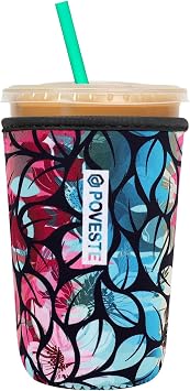 Poveste Reusable Neoprene Insulator Sleeve for Iced Coffee & Cold Soda