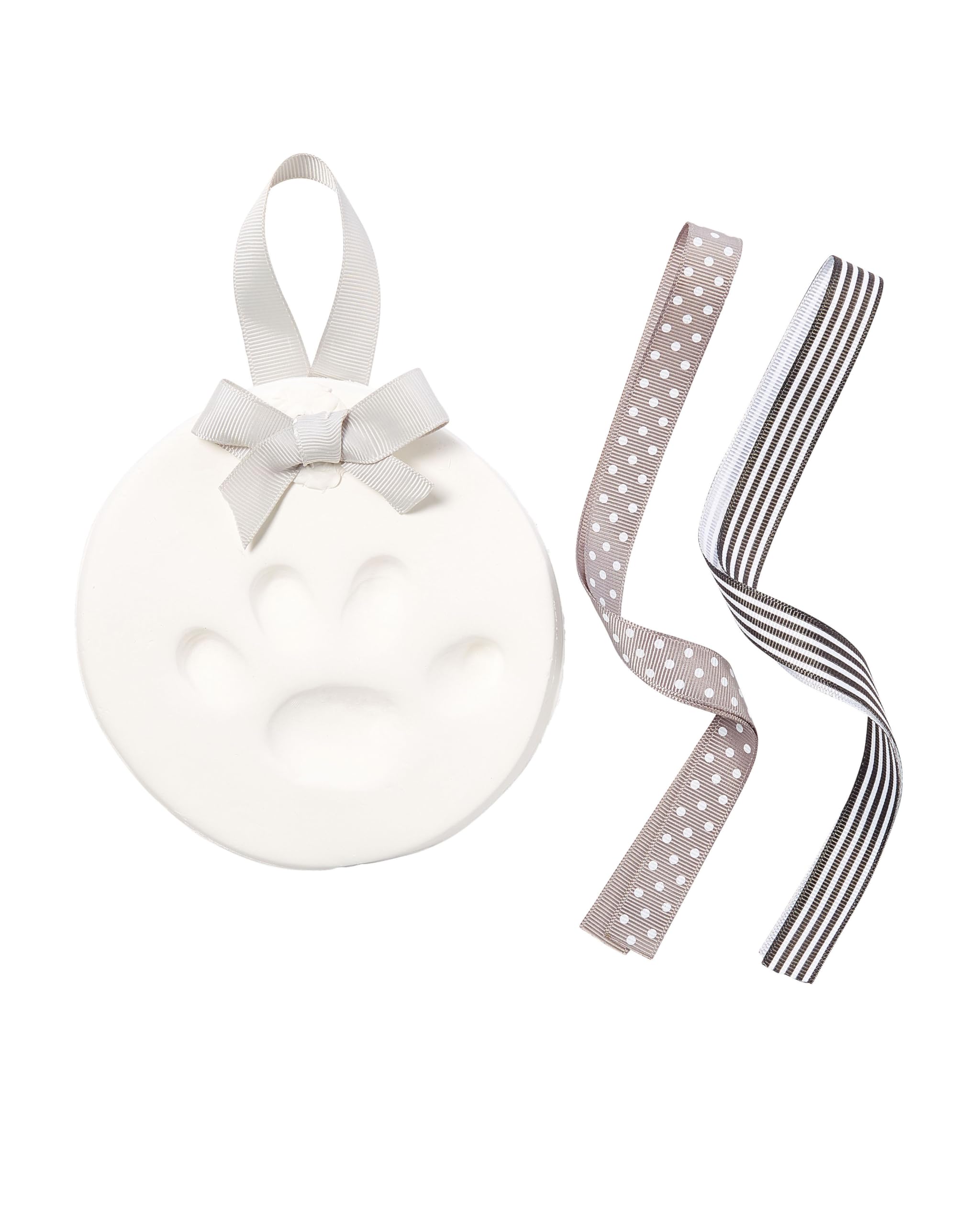 Pearhead Pet Paw Print Keepsake Ornament Kit, Memorial Clay Paw Impression for Dogs & Cats, DIY Hanging Pet Memorial with Ribbons, Pet Keepsake Gift