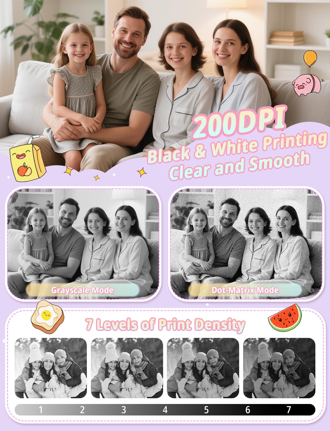 YOHOOLYO Aparat do natychmiastowego druku dla dzieci, cyfrowy aparat natychmiastowy 2,4 cala dla dzieci z kartą 32 GB i 3 rolkami papieru, cyfrowe zabawki wideo 1080P HD, prezenty urodzinowe dla