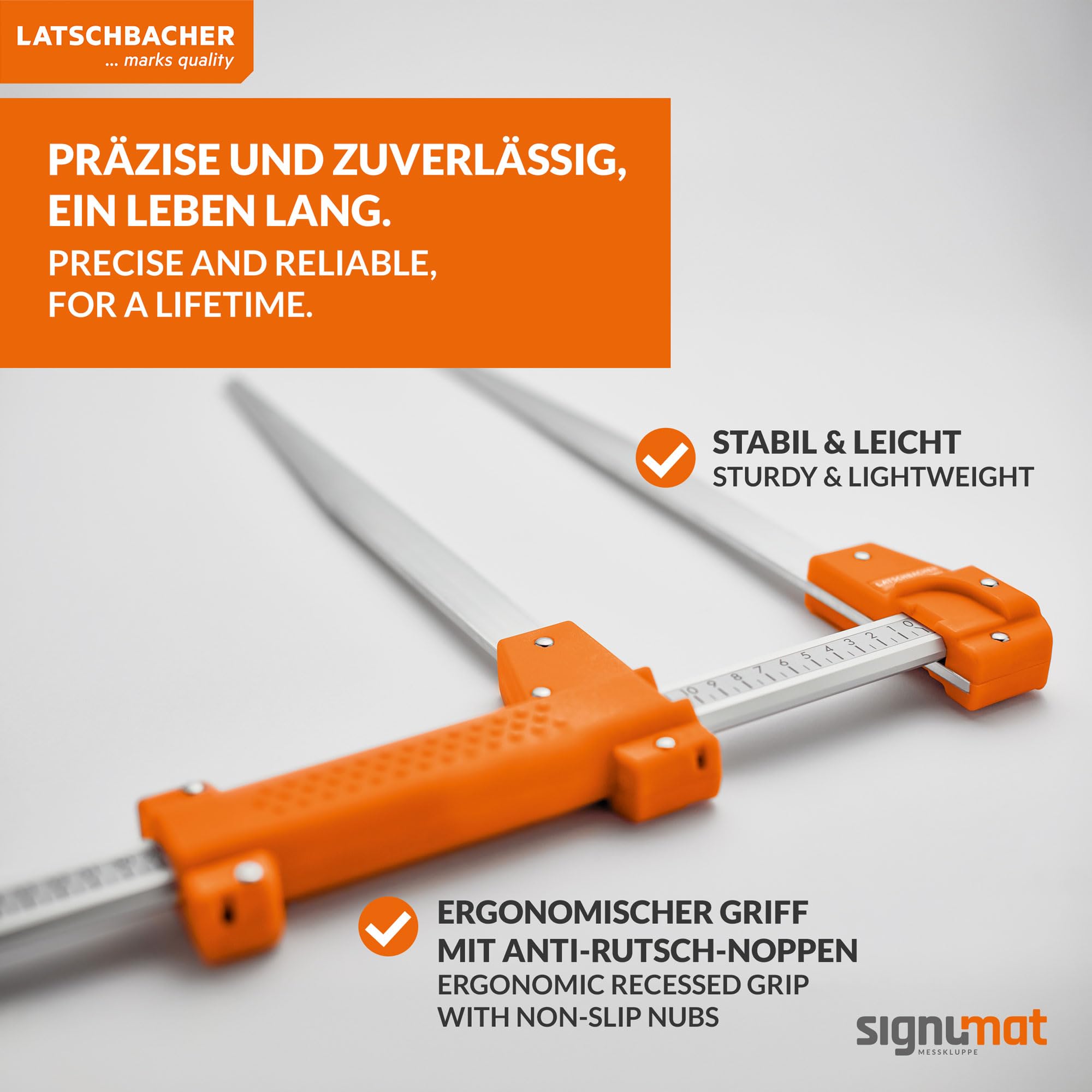 MK-201860 Messkluppe 60 cm – Präzisionswerkzeug für Wertholzvermessung, abriebfeste beidseitige Ziffernskala, ergonomischer Griff aus Aluminium, KWF-geprüft - 60cm