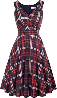 Tartan plaid dress womens Clearance