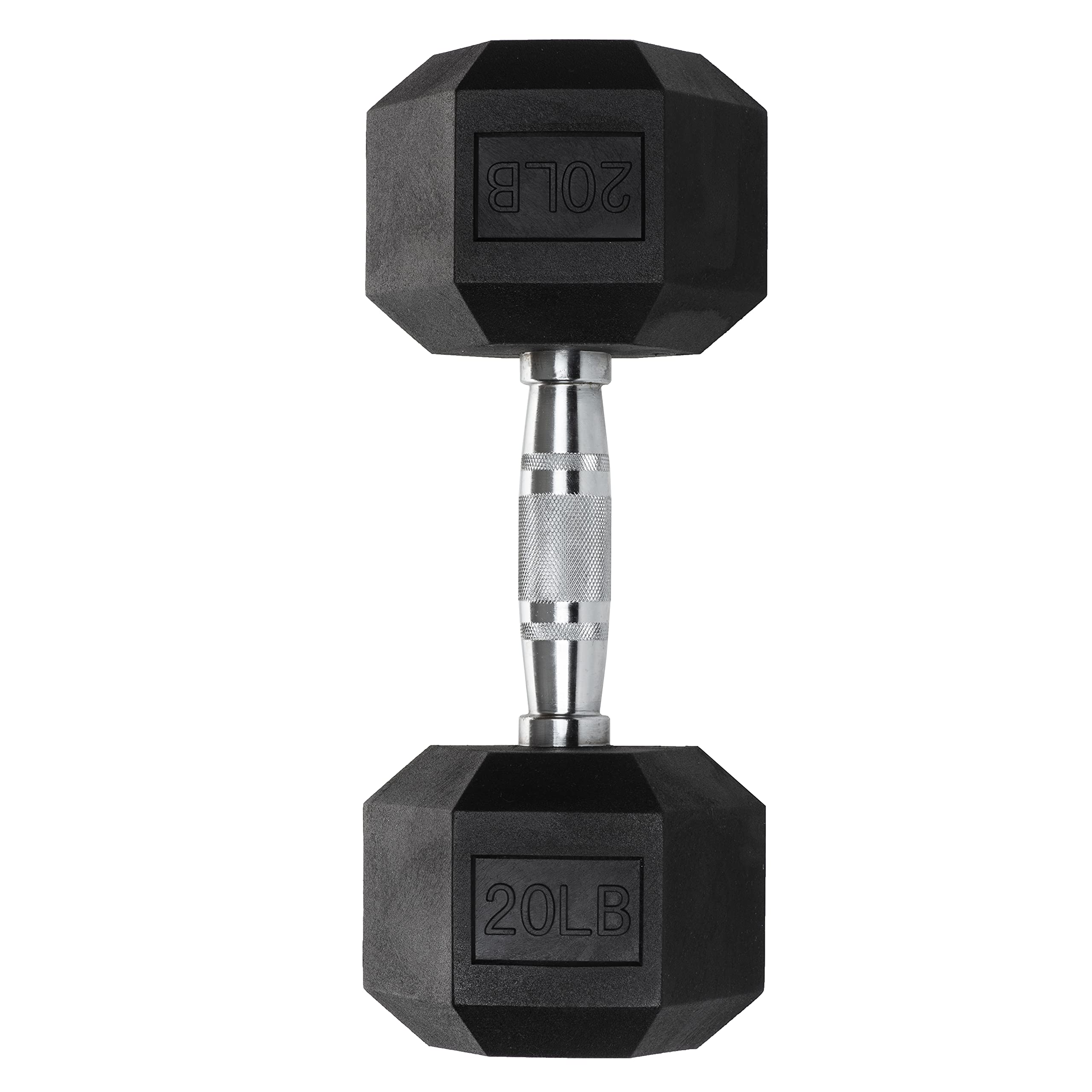 Iron Crush Hex Dumbbells - PVC Coated Weights Chrome-Plated Knurled Handles Fixed Hexagon Dumbbell - Workout Exercise Body