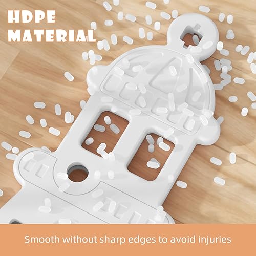 Miniatura 6 de KORIMEFA Juego de tobogán y columpio 4 en 1 para niños pequeños, juego de tobogán escalador con aro de baloncesto, juego de columpios para 4