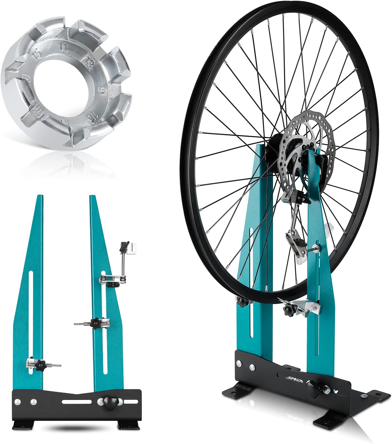 West Biking Wheel Truing Stand Professional Bicycle Wheel Maintenance with Spoke Wrench