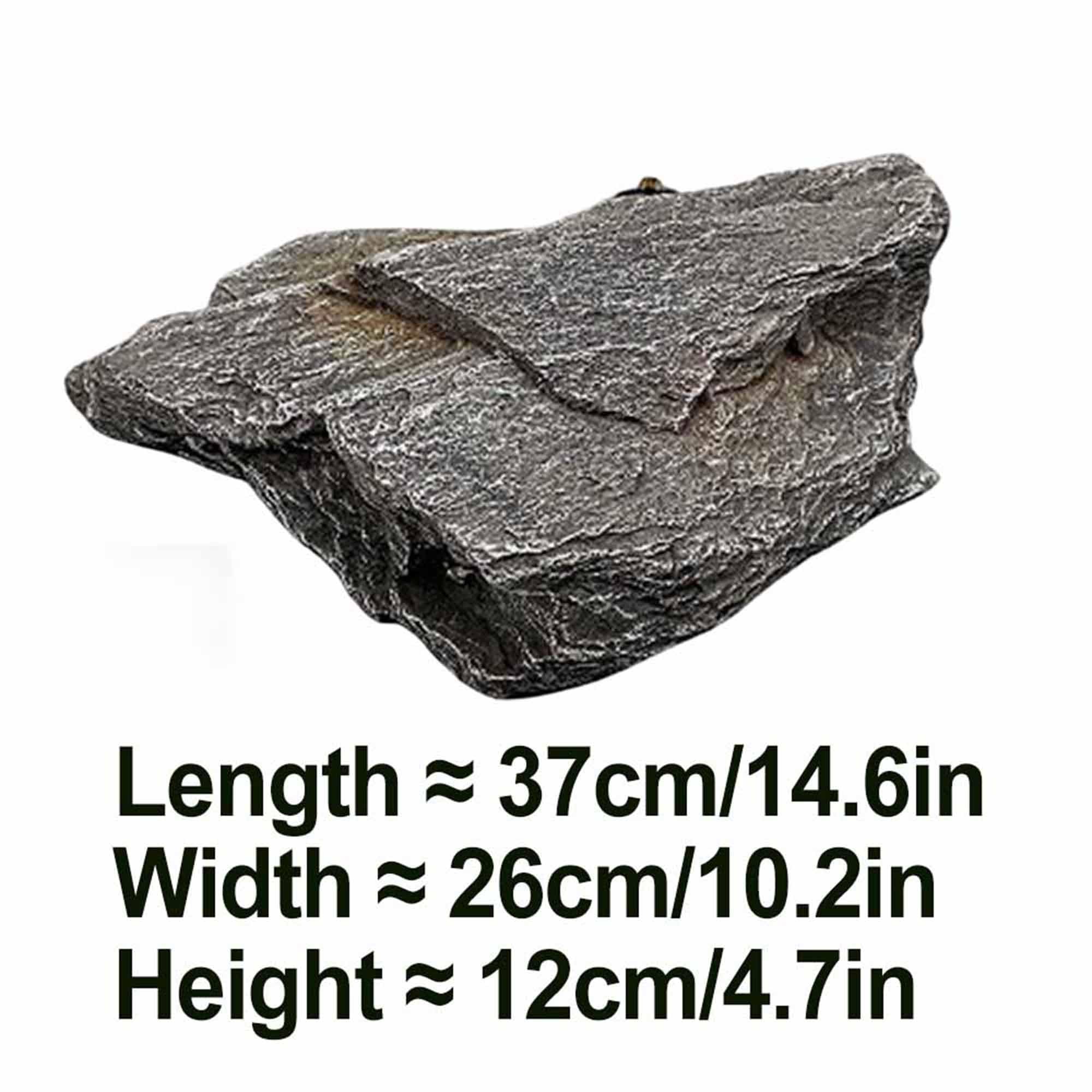 Künstliche Felsen für den Garten, Deko-Felsen in Natursteinoptik | Für Garten, Hof, Teich, Aquarium, zum Abdecken technischer Installationen & zur Gartengestaltung(37x26x12cm)