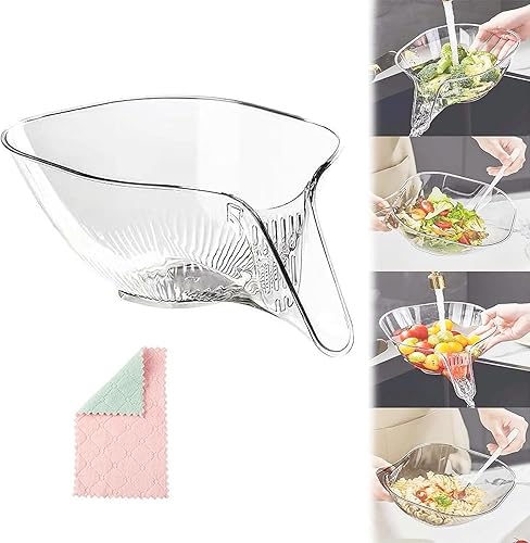 Miniatura 9 de Cesta de drenaje multifuncional con paño de limpieza  Nueva cesta de drenaje para fregadero de cocina 2024  Colador grande  Herramientas esenciales