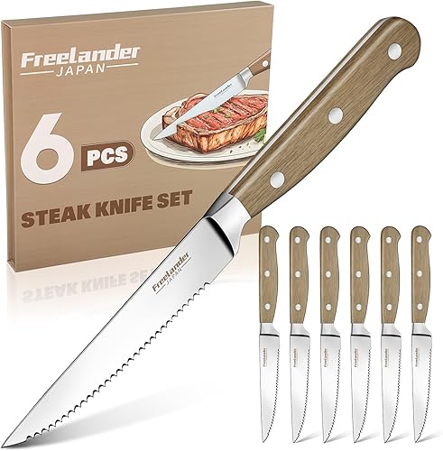 Miniatura 12 de Freelander Cuchillos forjados a mano, Cuchilla de carnicero para cortar carne, cuchillo vikingo de alto carbono con funda, cuchilla de carnicero