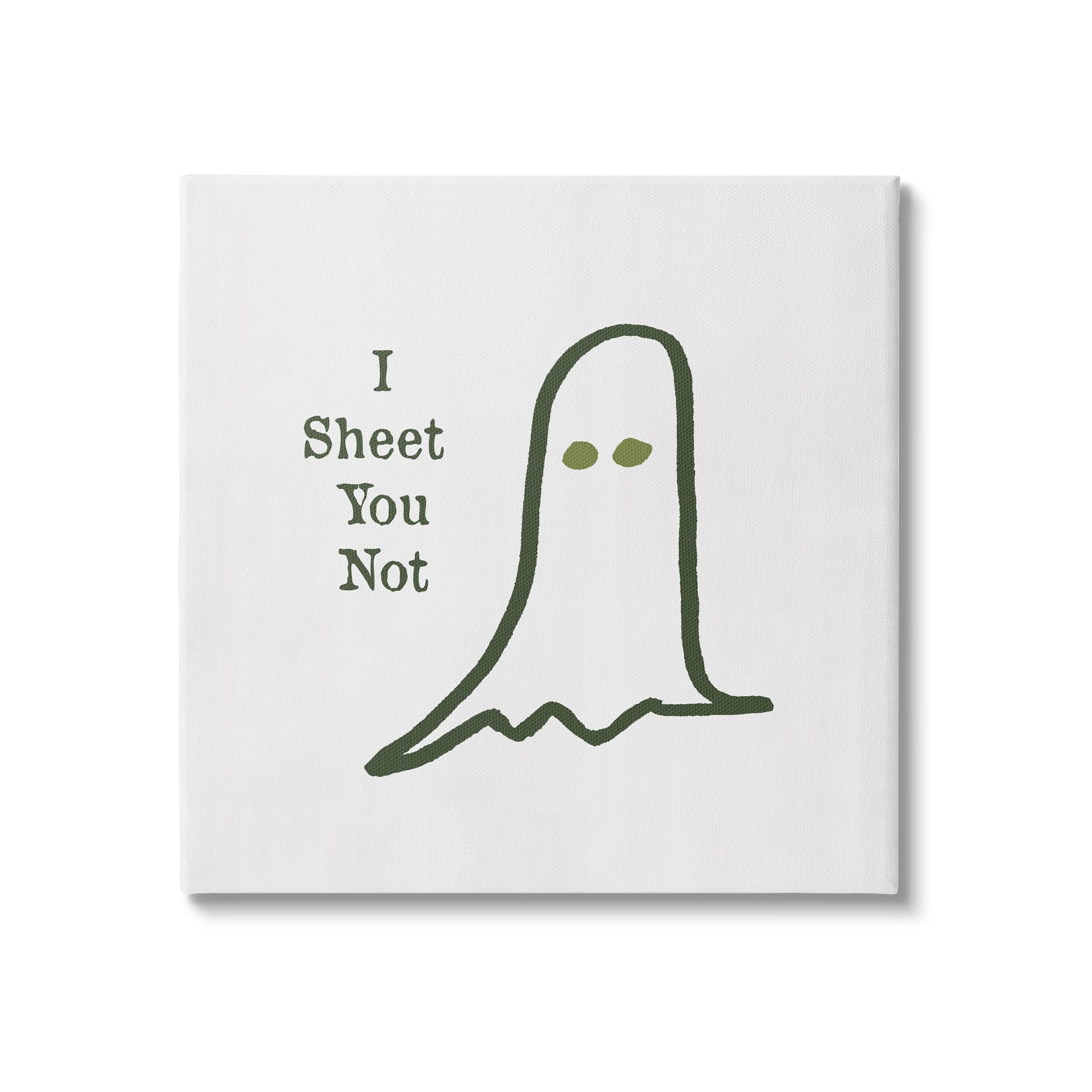 Stupell Industries I Sheet You Not Ghost Canvas Wall Art, Design by Lauren Rader