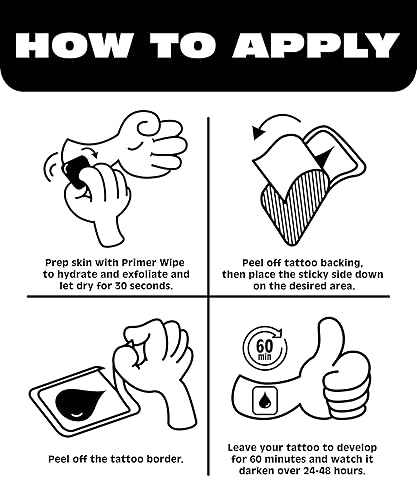 Miniatura 2 de Inkbox Tatuajes temporales, tatuaje semipermanente, un tatuaje premium fácil de larga duración, impermeable con tinta para ahora, dura 1-2 semanas,
