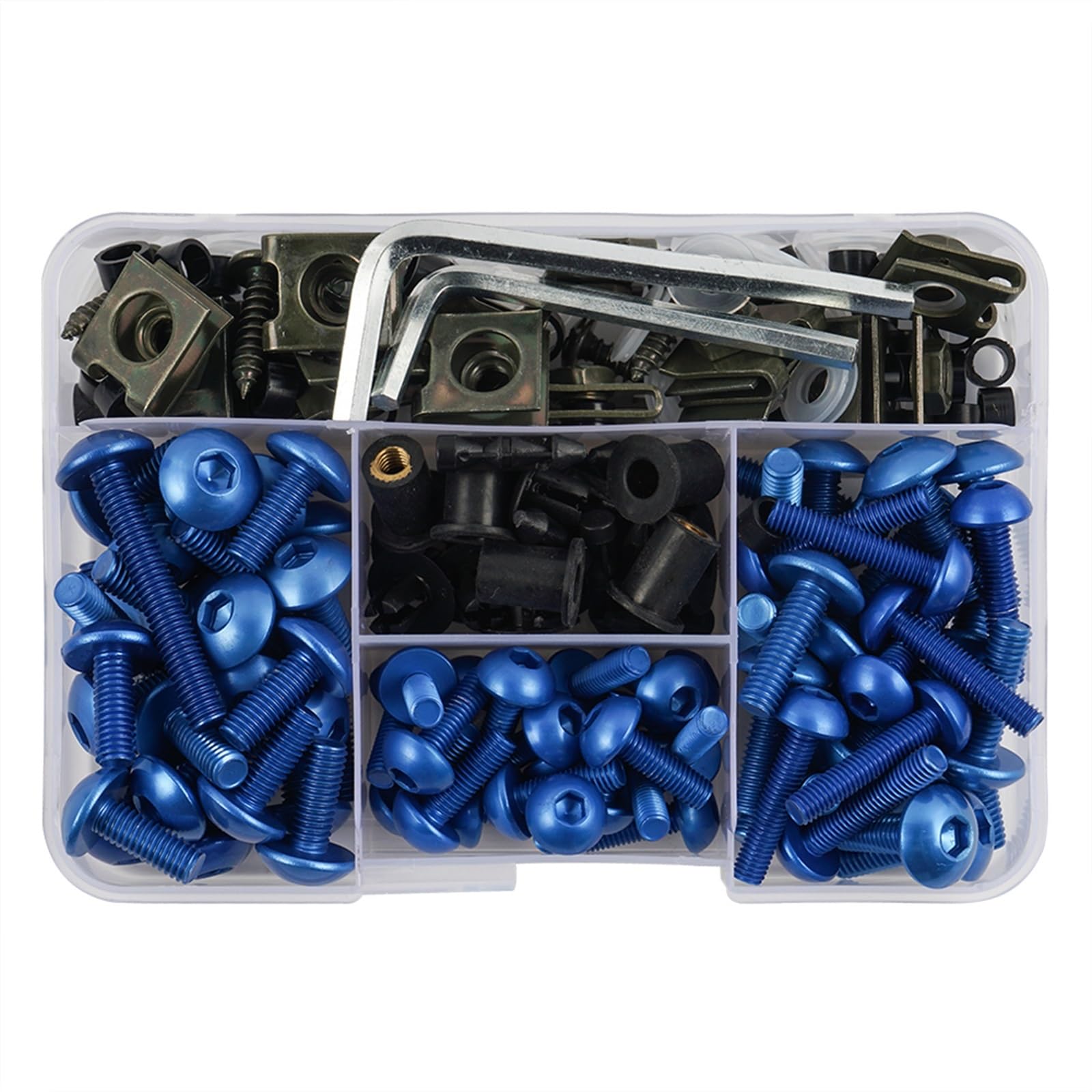 Tornillos cuerpo Perno Para Carrocería De Motocicleta, Tornillo De Fijación Para SUZUKI GSR400 GSR600 V-strom DL 1000/650 GSX-S750 SV650 GSXS1000(Blu)