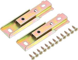 uxcell Sectional Couch Connectors, 2Pcs Sofa Connector Furniture Sofa Latch, Sofa Slider, Bed Frame Accessories Sofa Fixing Bolt, Interlocking Sofa Connector Bracket 95mm, Color Zinc