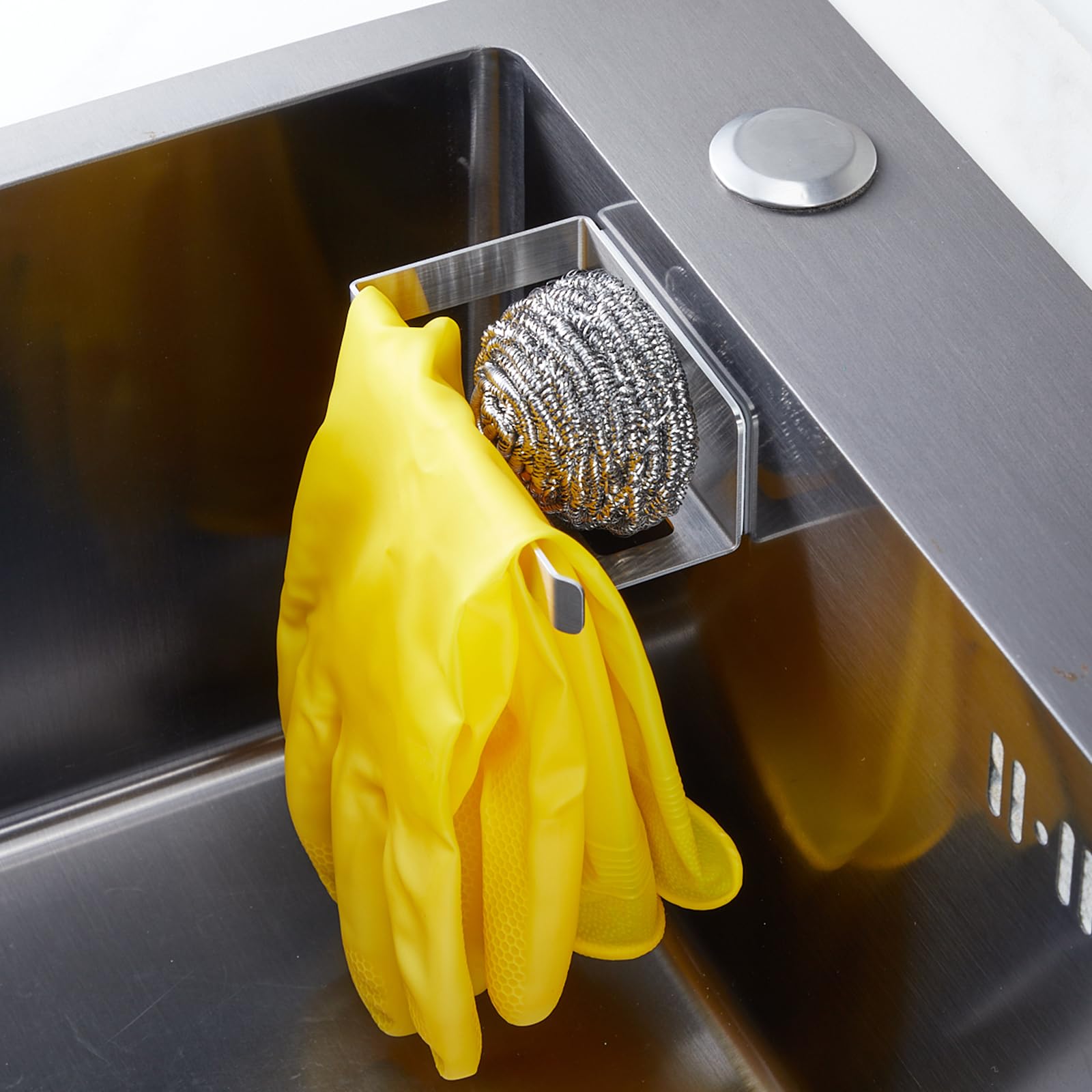 Supporto per rubinetto da cucina e bagno in acciaio inox regolabile