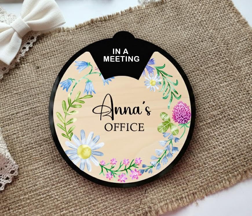 Personalized Wooden Door Sign - Custom Workplace Décor