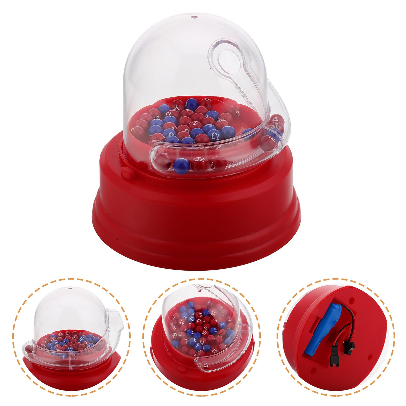 ERINGOGO Máquina Eléctrica de Lotería para Selector de Números con Bolas de Plástico Juego de Mesa para Fiestas Familiares Juguete Multifuncional para Entretenimiento Infantil