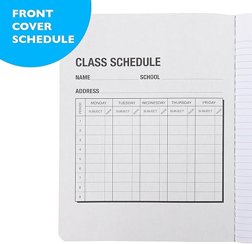 Miniatura 5 de BAZIC - Cuaderno de composición con rayas anchas de 100 hojas, cuaderno de mármol negro de alta calidad, cuaderno de escritura con forro para