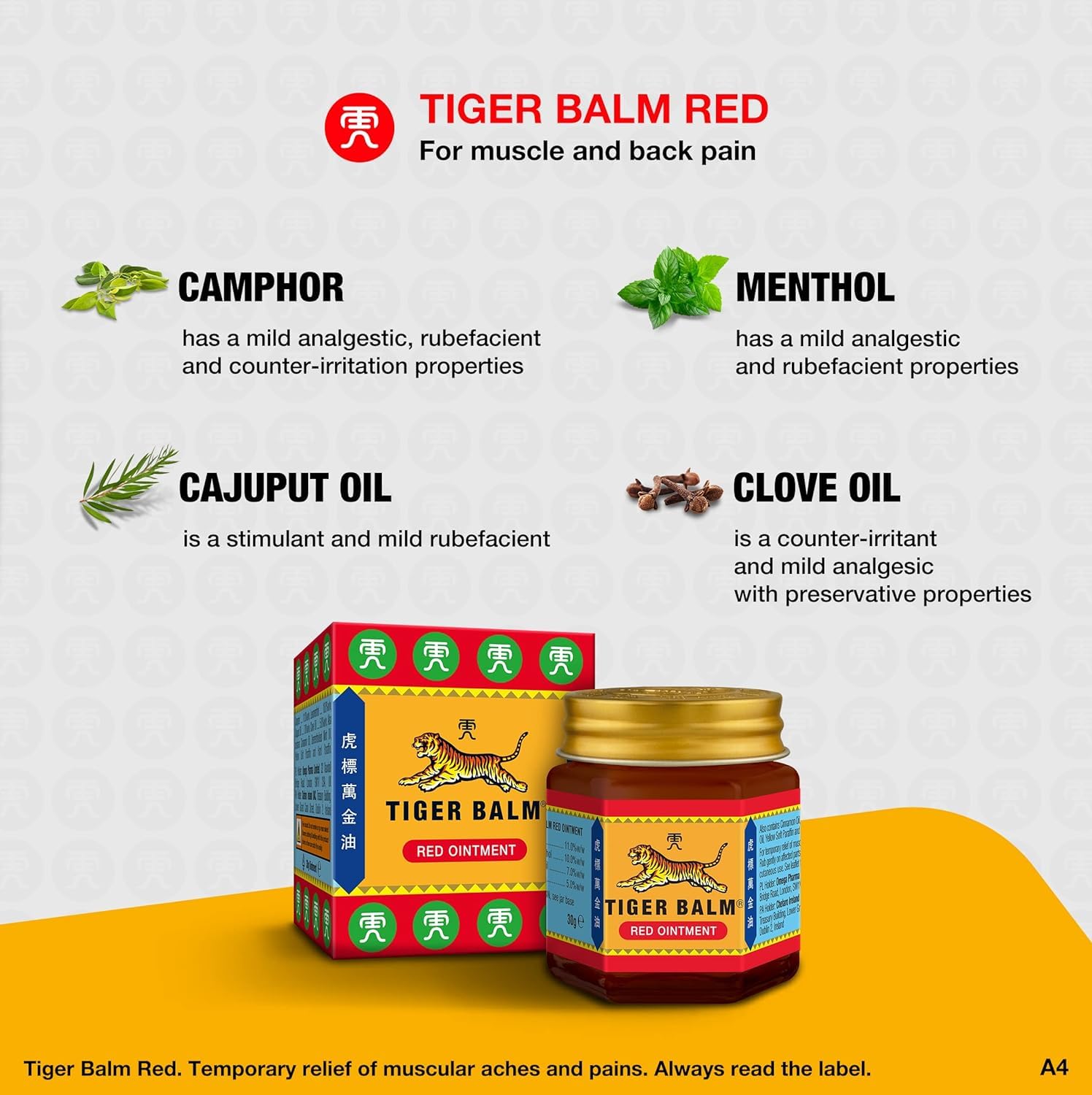Bálsamo De Tigre Rojo 30g + Bálsamo De Tigre Blanco 30g