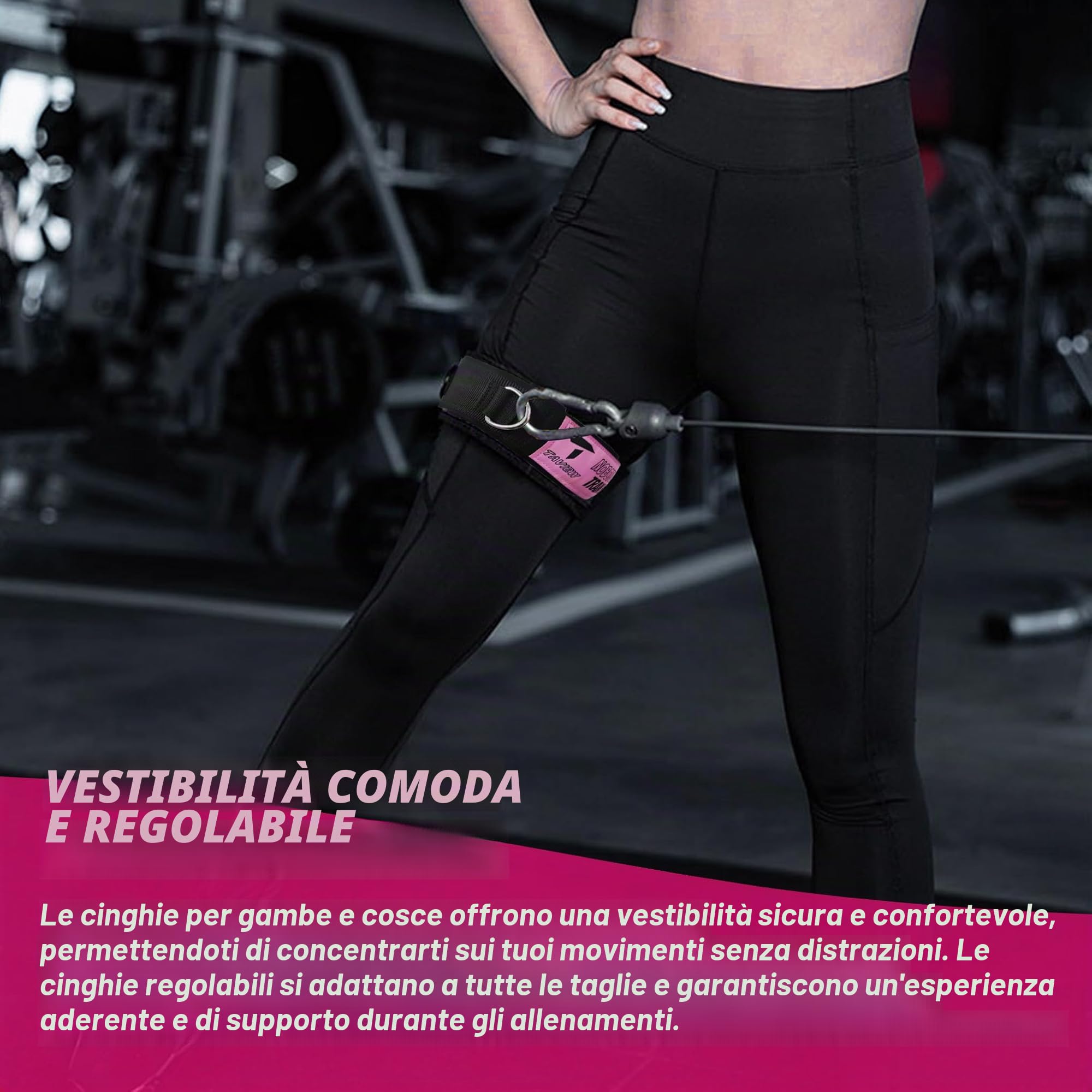Cintura per Coscia in Neoprene Imbottita, Regolabile - Supporto per Fitness, Allenamento Forza, Taekwondo, Calcio, Corsa - Accessorio per Esercizi di Velocità e Resistenza