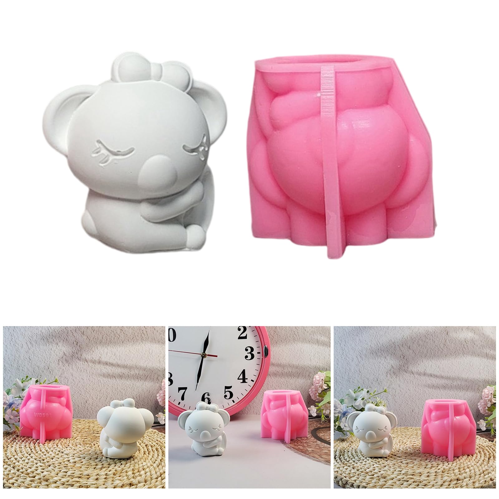 4 cavà 3d Koala Stampo in silicone Fondente Caramelle Stampo per