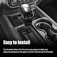 Vista 5 de Ziciner Funda para palanca de cambios de coche, diseño de suéter a la moda, protector de cambios suave universal, accesorios de decoración