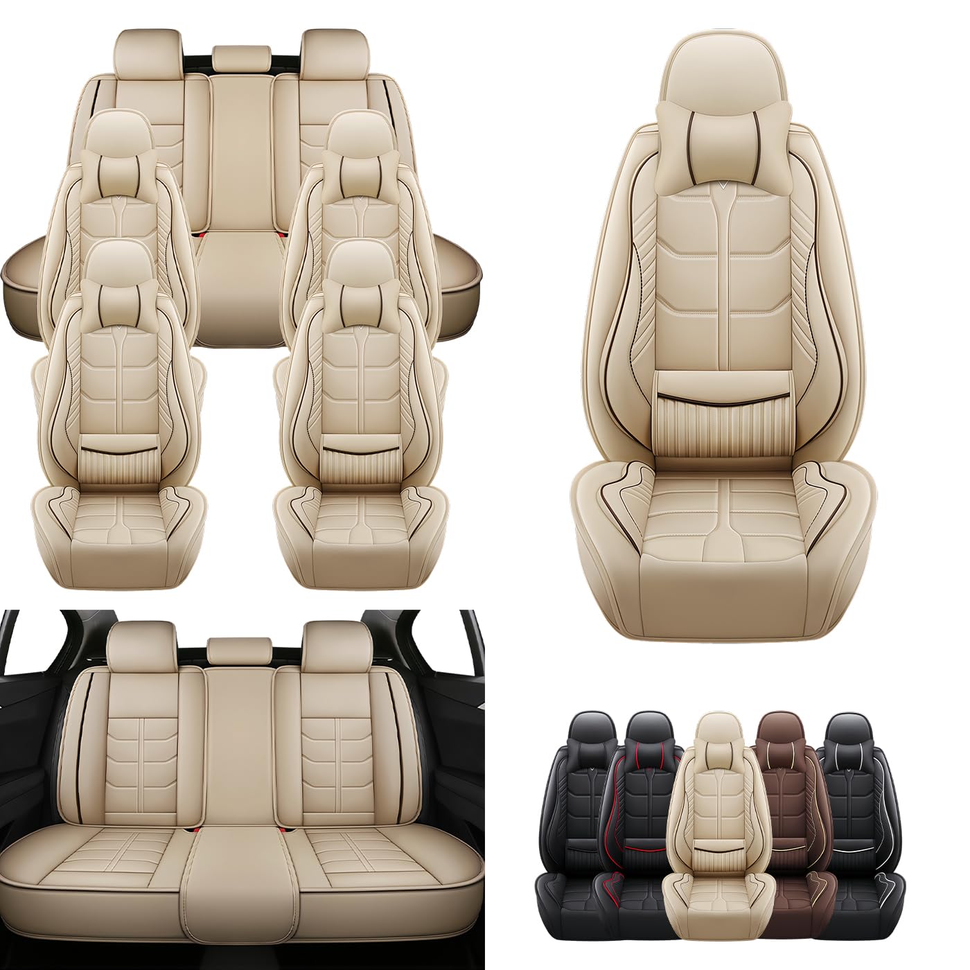 URINOVET Seat Cover (Beige Full Set with Pillow)