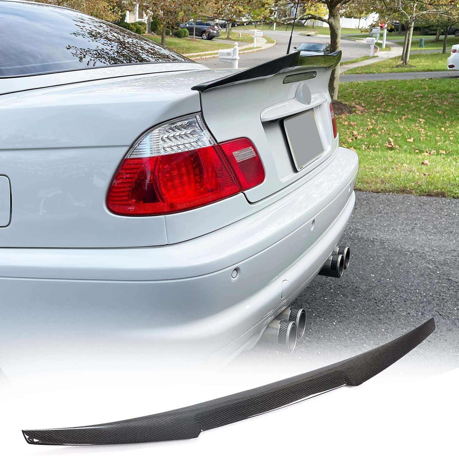 Spoiler Posteriore in Carbonio Adatto per BMW Serie 3 E46 Coupé 2 Porte 1999-2006 Becquet di Labbro di Bagagliaio Alettone dell'Ala Posteriore Spoiler di Coperchio