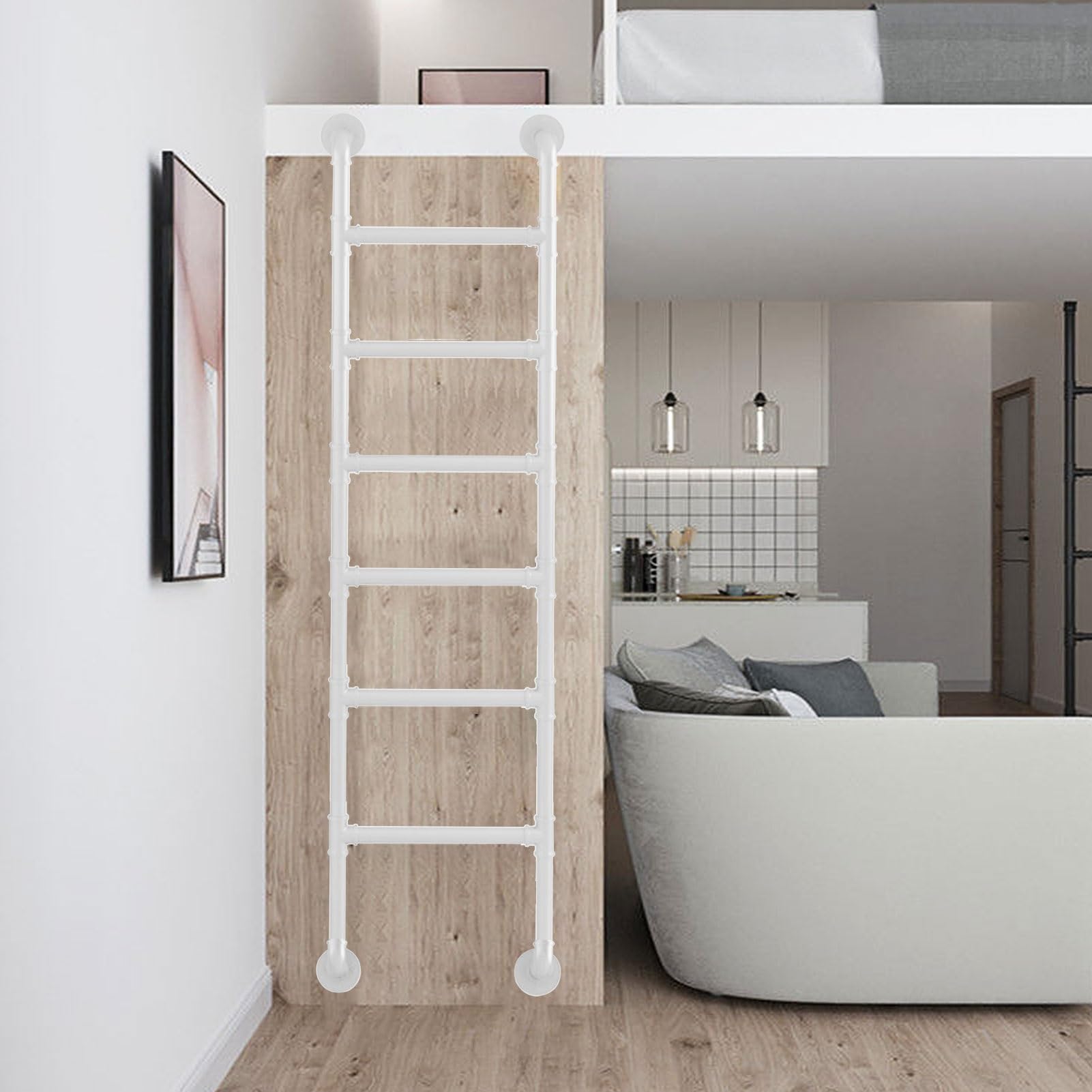 Escalera de ático para literas y altillos en habitaciones de adultos