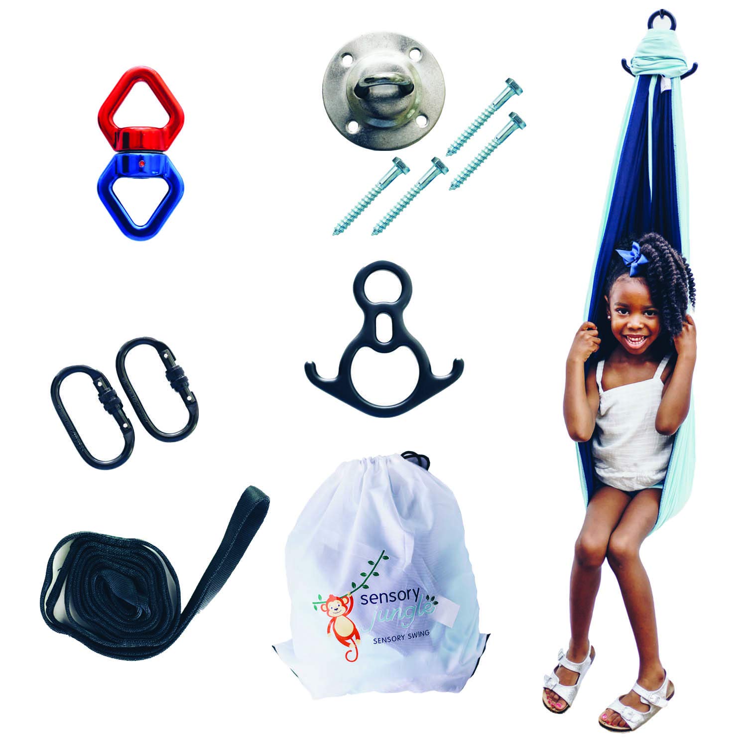 Buy Sensory Jungle Sensory Swing & 360 Swivel Outdoor & Indoor Therapy Hammock for Toddler