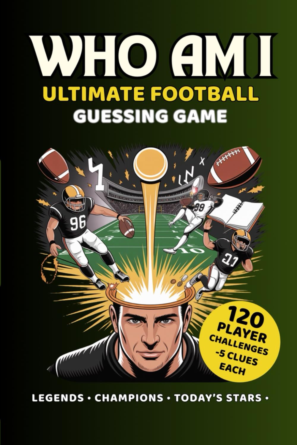 Who Am I? Pro Football Guessing Game For True Fans: 120 Player Challenges With 5 Clues Each – Legends, Records & Modern Gridiron Stars
