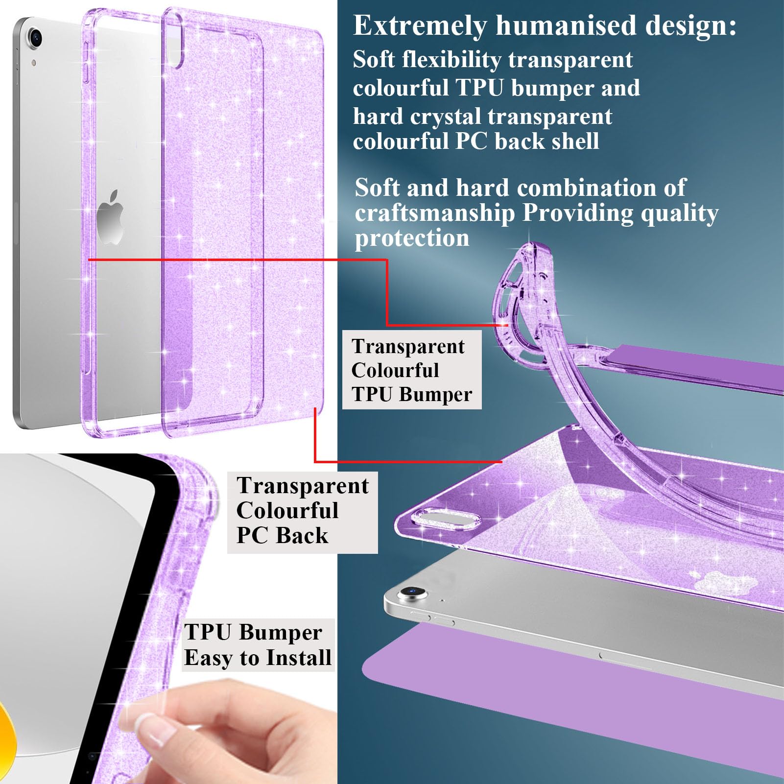 Custodia Per IPad 11a Generazione (A16) 2025 E IPad 10a Generazione 2022 - Cover Tri-fold Con Portapenne E Auto Sleep