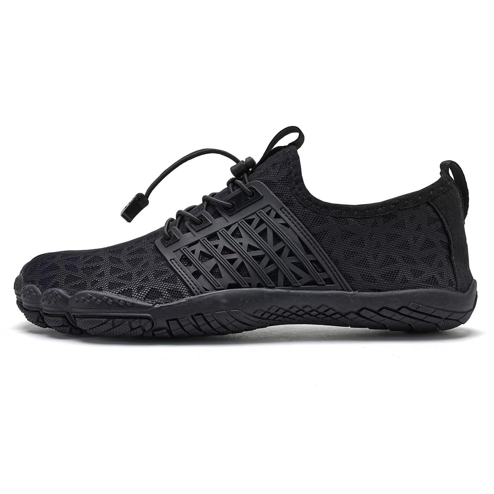 WateLves Water Shoes Mens Womens Barefoot Quick-Dry Aqua Sock Outdoor Athletic Sport Shoes for Swim Beach Pool Hiking Surfing Walking(F-Black, 40)