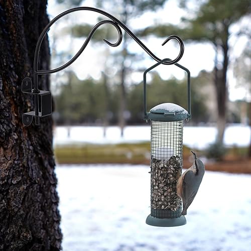 Miniatura 5 de uxcell Swivel Hanging Plant Bracket - Hand-Forged Plant Hook 15.7 Inches Swivel Plant Hanger for Hanging Bird Feeders, Wind Chimes, Flower Baskets