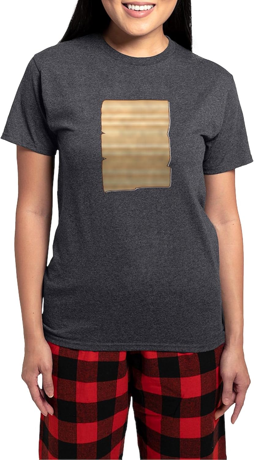 CafePress Pale Timber Background Women's Charcoal Novelty Pajama Set