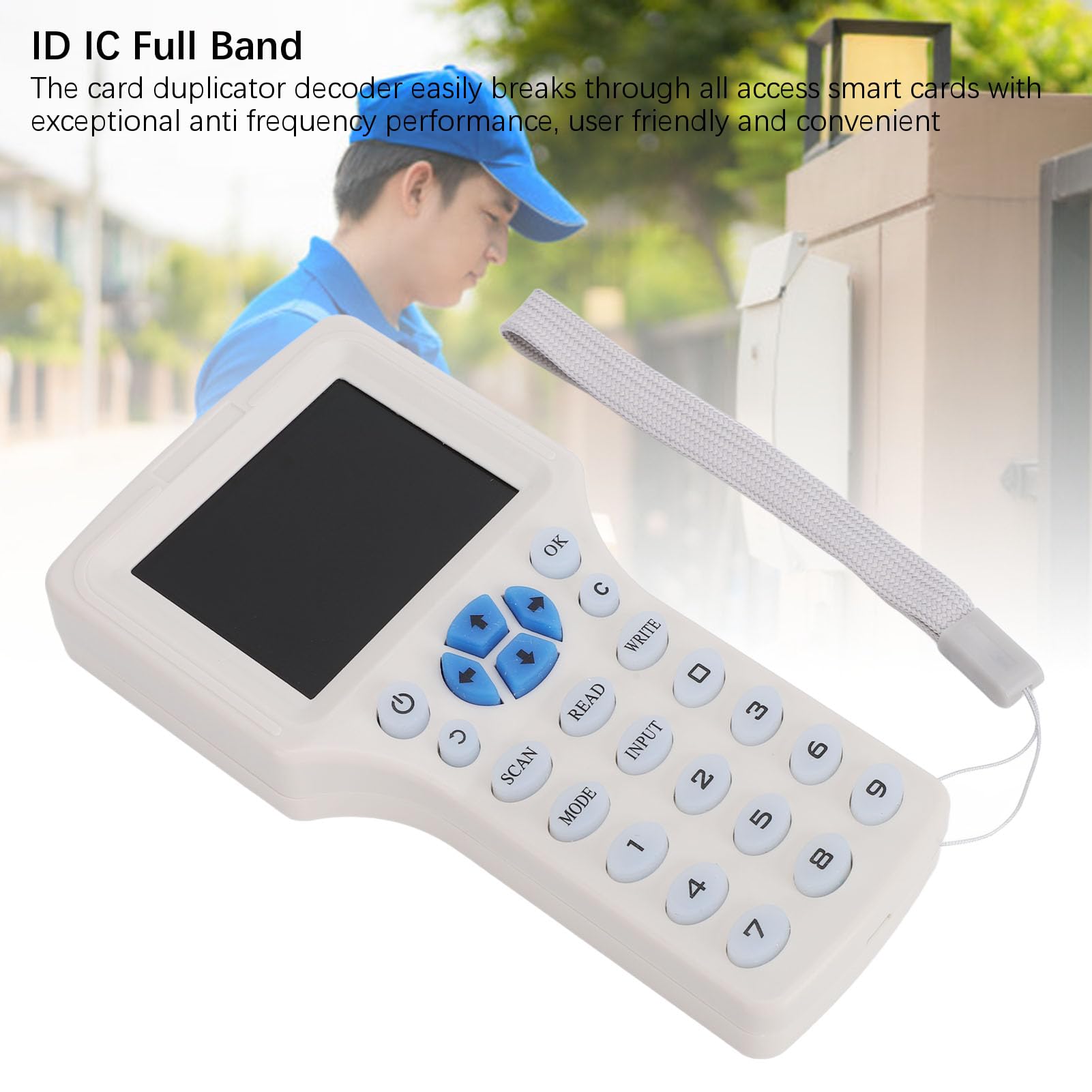 10-Frequenz-RFID-NFC-Kartenkopierer-Lesegerät für IC-ID-Karten, RFID-Lesegerät-Schreibgerät, NFC-Lesegerät, 125-kHz-13,56-MHz-RFID-Smartcard-Kopierer für die Zugangskontrolle