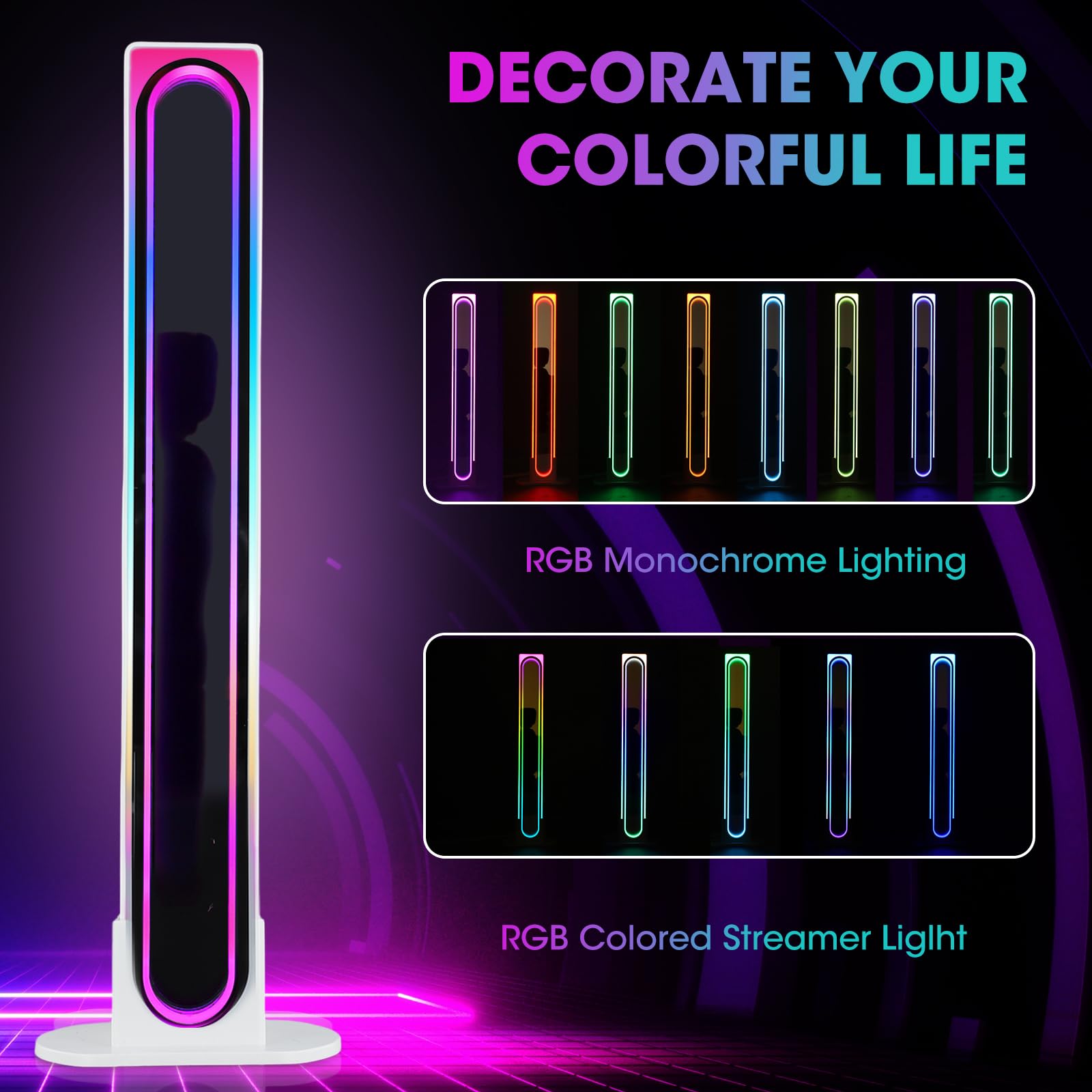 HuuppHip Led Light Bar for Gaming Accessories,RGB Lights for PC Accessories,Gaming Lights with Multiple Lighting Effects and Music Modes,Mood Lighting for PC,TV,Desk,Room,Gaming Stuff - Image 3