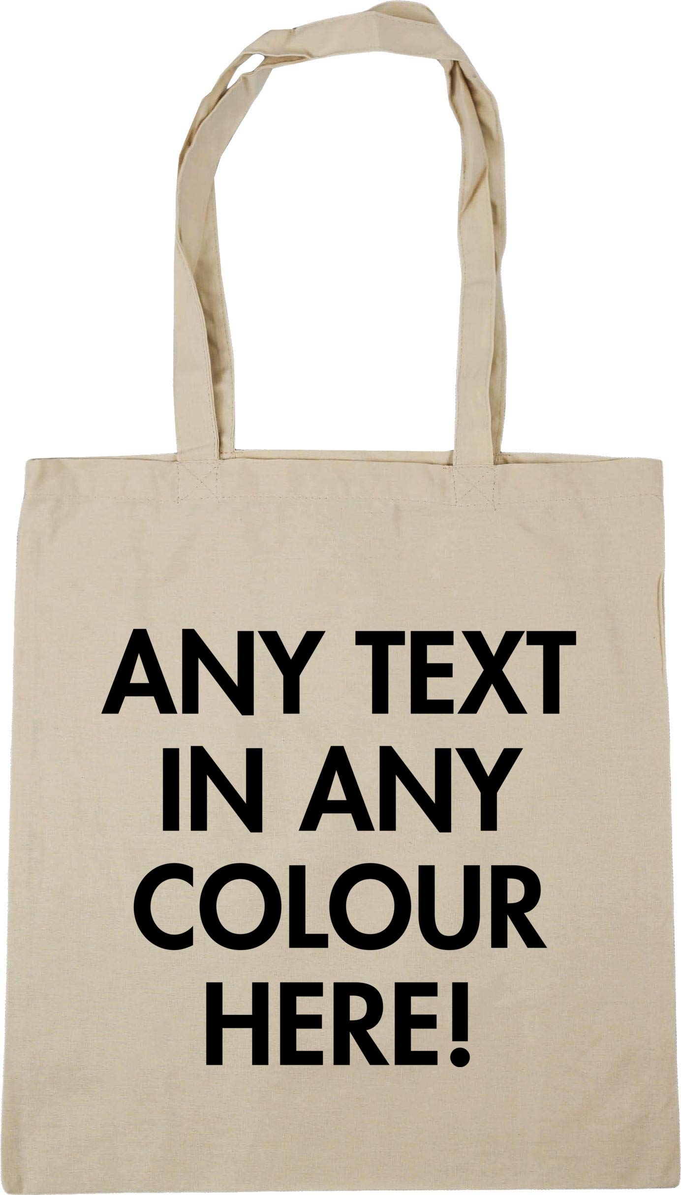 Hippowarehouse Personalised Tote Shopping Gym Beach Bag 42cm x38cm, 10 litres
