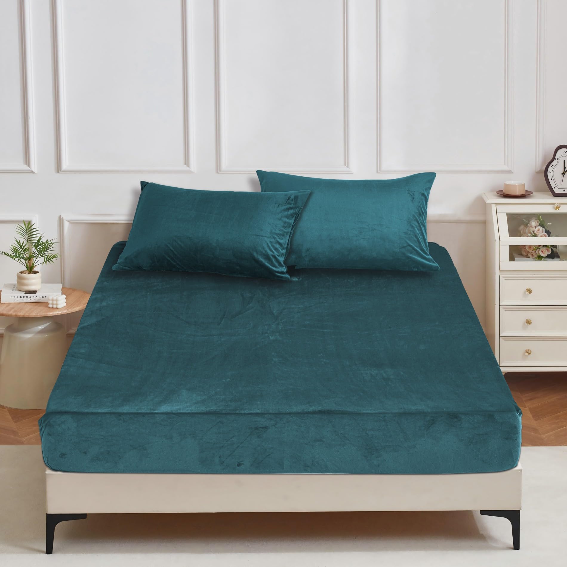 Malika® DXHome Hoeslaken, thermo fleece, behaaglijk, zacht, wollig